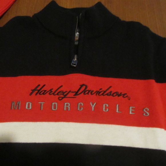 Harley-Davidson Sweater with Zipper on Collar Size Small - Picture 4 of 8